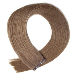 Genius Weft Hair Extensions – Medium Brown (Color 6), 100% Remy Indian Human Hair