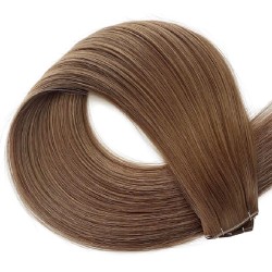 Genius Weft Hair Extensions – Medium Brown (Color 6), 100% Remy Indian Human Hair