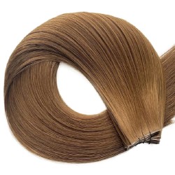 Genius Weft Hair Extensions – Medium Brown (Color 6), 100% Remy Indian Human Hair