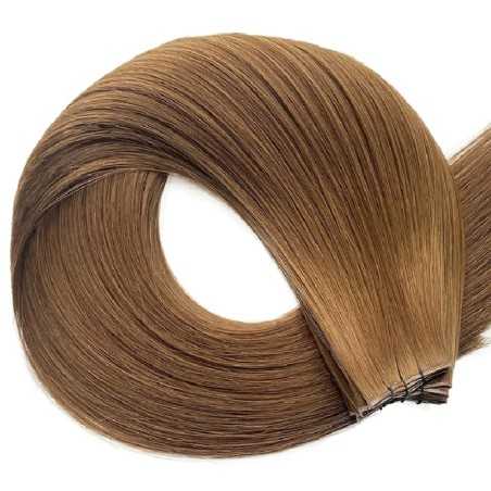 Genius Weft Hair Extensions – Medium Brown (Color 6), 100% Remy Indian Human Hair
