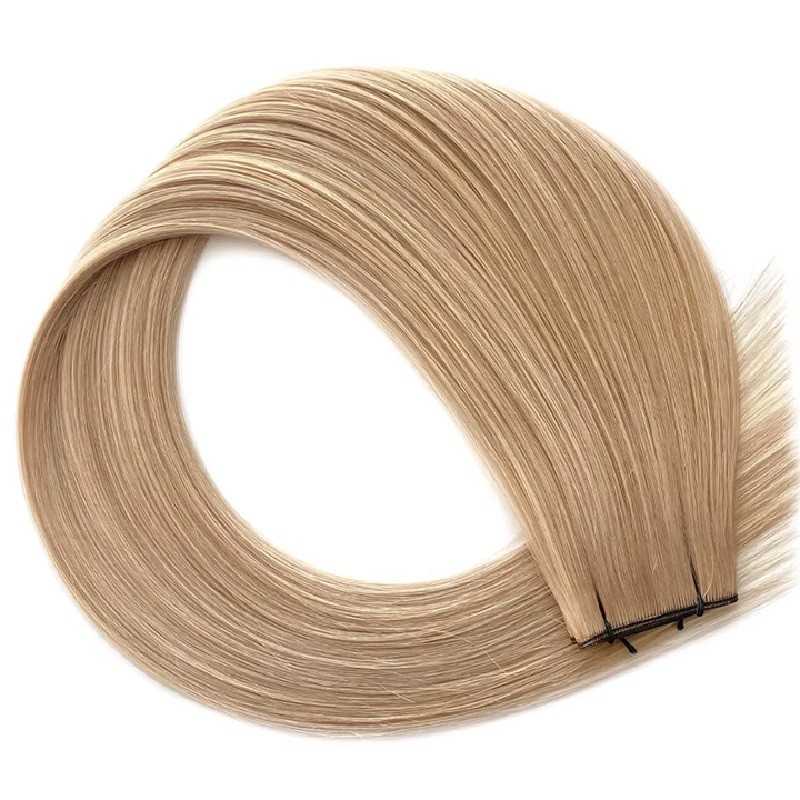 Genius Weft Hair Extensions – Dark Ash Blonde (Color 14), 100% Remy Indian Human Hair
