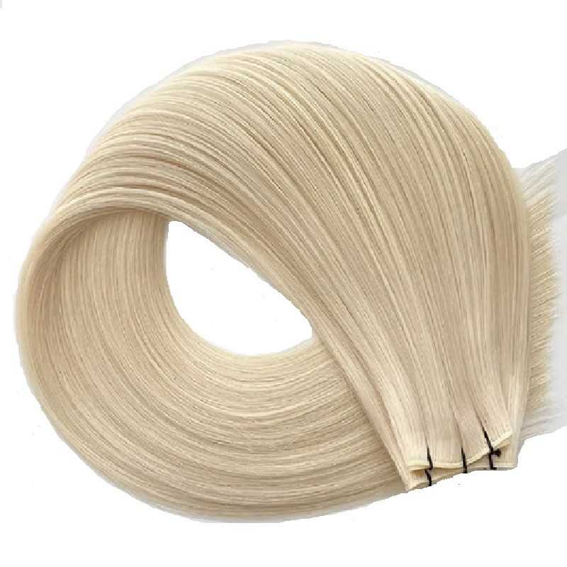 Genius Weft Hair Extensions – Light Pale Blonde (Color 22), 100% Remy Indian Human Hair