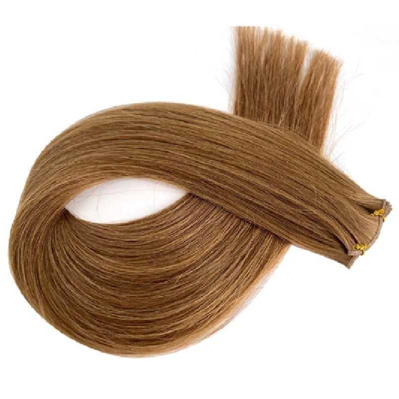 Genius Weft Hair Extensions – Dark Auburn (Color 30), 100% Remy Indian Human Hair