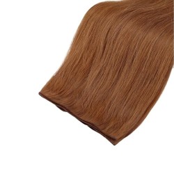 Genius Weft Hair Extensions – Dark Auburn (Color 30), 100% Remy Indian Human Hair