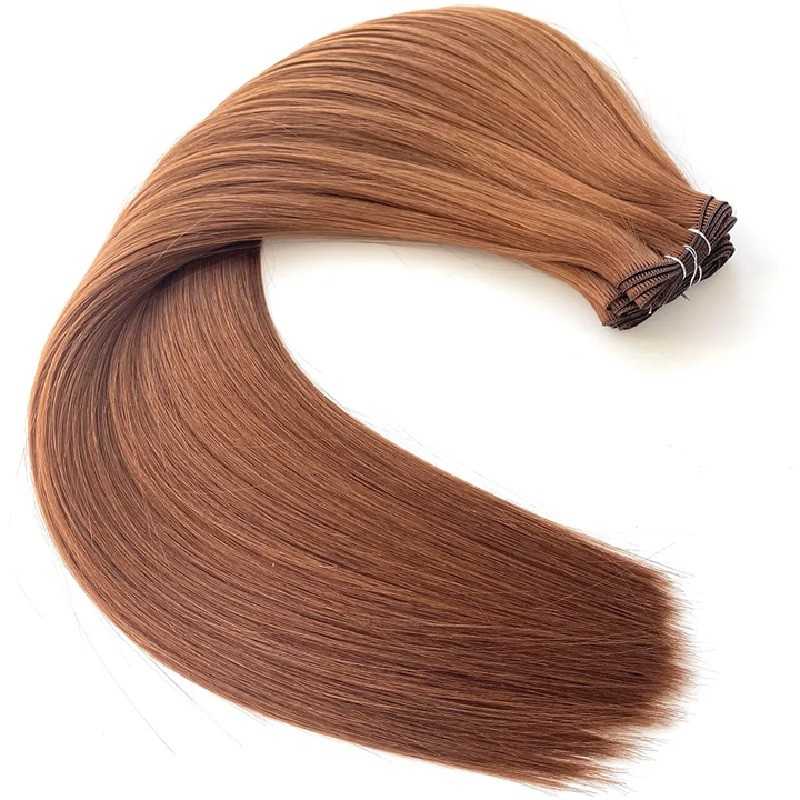 Genius Weft Hair Extensions – Red Rust (Color 35), 100% Remy Indian Human Hair