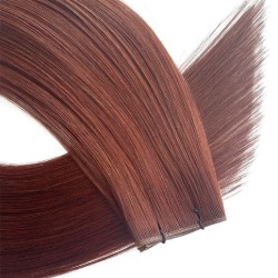 Genius Weft Hair Extensions – Red Wine (Color 530), 100% Remy Indian Human Hair