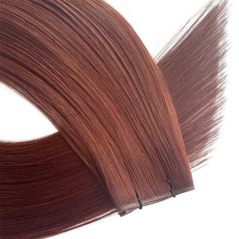 Genius Weft Hair Extensions – Red Wine (Color 530), 100% Remy Indian Human Hair