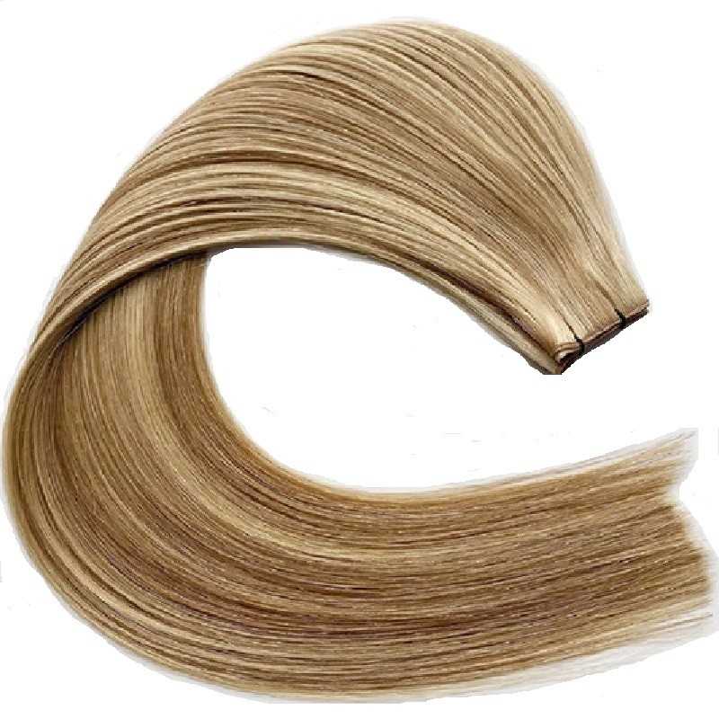 Genius Weft Hair Extensions – Golden Brown/Golden Blonde (Mix Color 10/24), 100% Remy Indian Human Hair Genius Weft Hair Extensions – Golden Brown/Golden Blonde (Mix Color 10/24), 100% Remy Indian Human Hair