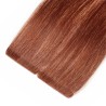 Invisible Tape-In Hair Extensions – Dark Auburn (Color 30), 100% Remy Indian Human Hair