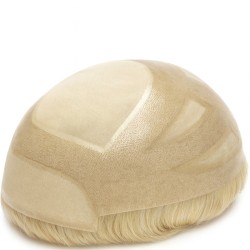 Men’s Hair System – Light Blonde, Mono Base Skin Perimeter French Lace