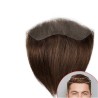 Men's Frontal Hairpiece - Dark Brown (Color 4), Receding Hairline Coverage, 100% Remy Indian Human Hair