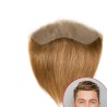 Men's Frontal Hairpiece - Dark Blonde (Color 18), Receding Hairline Coverage, 100% Remy Indian Human Hair