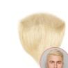 Men's Frontal Hairpiece - Light Blonde (Color 22), Receding Hairline Coverage, 100% Remy Indian Human Hair