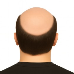 Men’s Hair System – Darkest Brown (Color 2), Full French Lace Base, 100% Remy Indian Human Hair