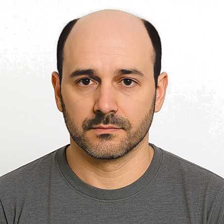 Men’s Hair System – Dark Brown (Color 4), Full French Lace Base, 100% Remy Indian Human Hair