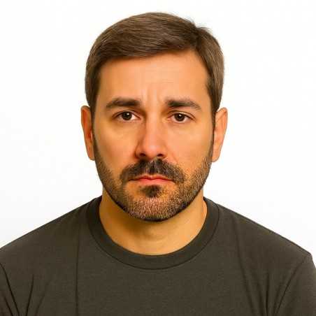 Men’s Hair System – Light Ash Brown (Color 8R), Full French Lace Base, 100% Remy Indian Human Hair