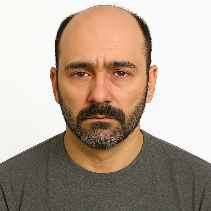 Men’s Hair System – Off Black with 5% Grey Hair (Color 1B05), Full Swiss Lace Base, 100% Remy Indian Human Hair