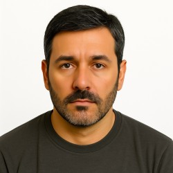 Men’s Hair System – Off Black with 10% Grey Hair (Color 1B10), Full Swiss Lace Base, 100% Remy Indian Human Hair