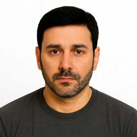 Men's Hair System - Jet Black (Color 1), Ultra-Thin 0.03mm Skin Base, 100% Remy Indian Human Hair