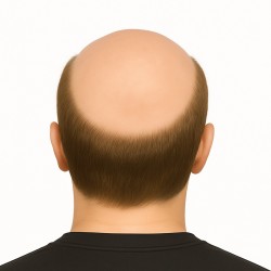 Men's Hair System - Light Ash Brown (Color 8R), Ultra-Thin 0.03mm Skin Base, 100% Remy Indian Human Hair