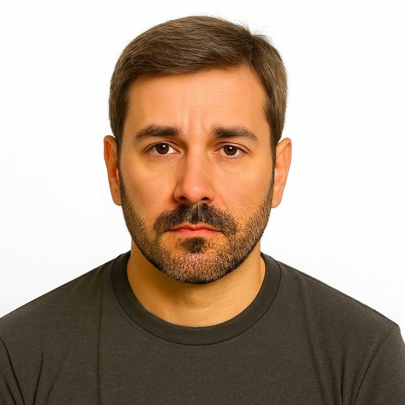 Men's Hair System - Light Ash Brown (Color 8R), Ultra-Thin 0.03mm Skin Base, 100% Remy Indian Human Hair