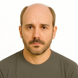 Men's Hair System - Light Ash Brown (Color 8R), Ultra-Thin 0.03mm Skin Base, 100% Remy Indian Human Hair