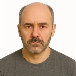 Men’s Hair System – Off Black with 40% Grey Hair (Color 1B40), Super-Thin 0.06mm Skin Base, 100% Remy Indian Human Hair