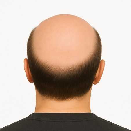 Men’s Hair System – Black (Color 1A), Super-Thin 0.08mm Skin Base, 100% Remy Indian Human Hair