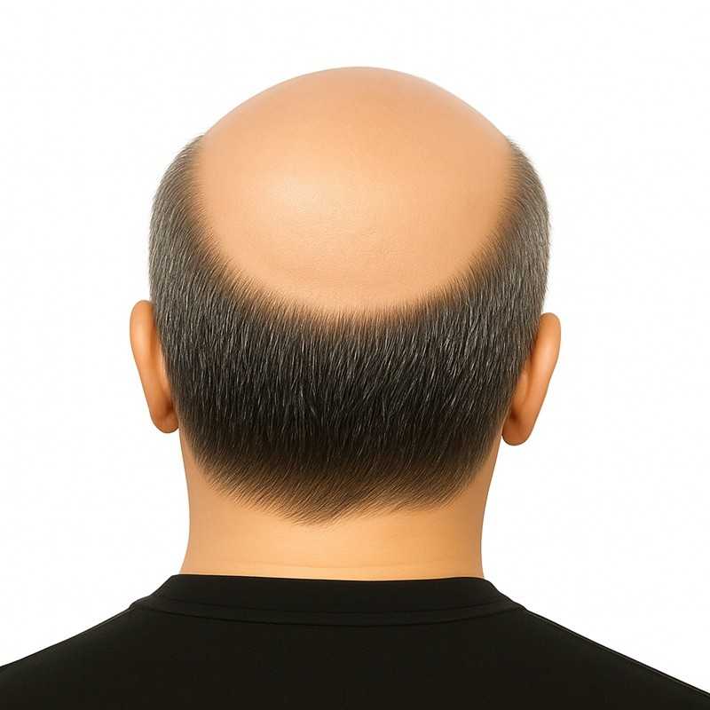 Men’s Hair System – Off Black with 40% Grey Hair (Color 1B40), Super-Thin 0.08mm Skin Base, 100% Remy Indian Human Hair