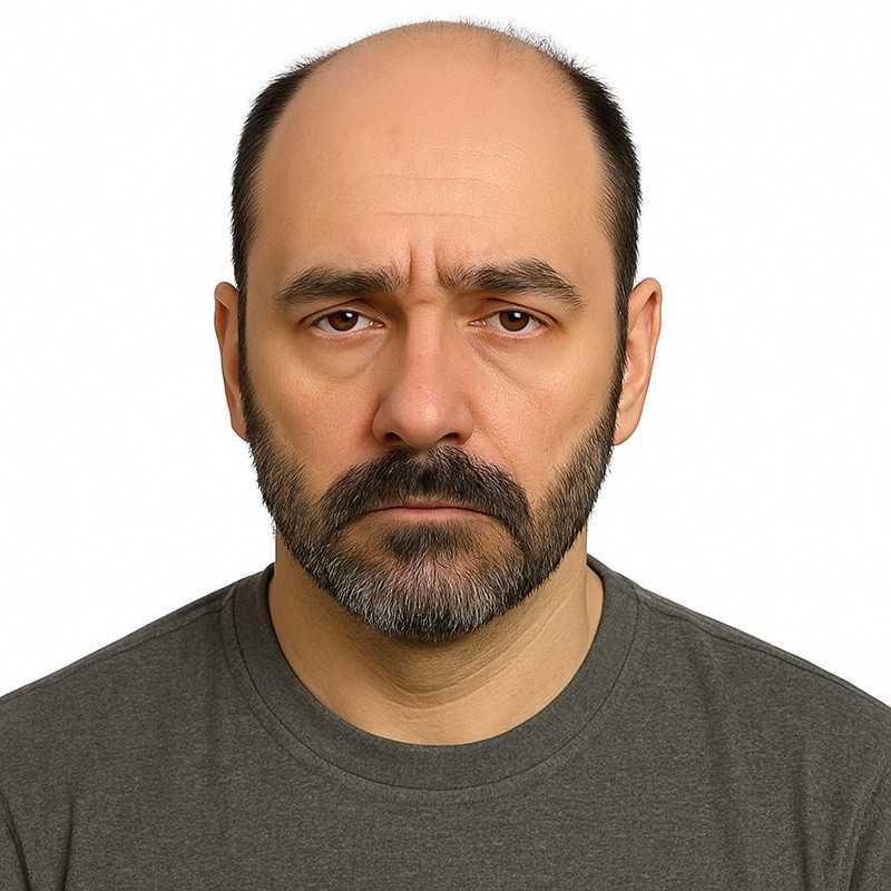 Men’s Hair System – Off Black with 10% Grey Hair (Color 1B10), Super Fine Welded Mono Base, 100% Remy Indian Human Hair