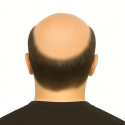 Men's Hair System – Dark Brown with Ash Tone (Color 4ASH), Super Fine Welded Mono Base, 100% Remy Indian Human Hair