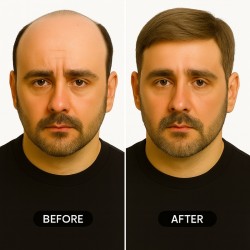 Men's Hair System – Light Ash Brown (Color 8R), Super Fine Welded Mono Base, 100% Remy Indian Human Hair