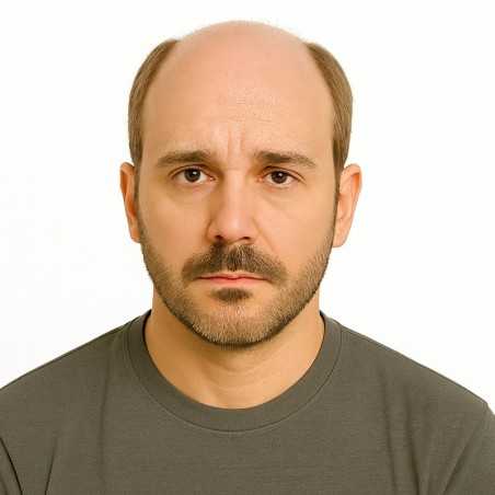 Men's Hair System – Light Ash Brown (Color 8R), Super Fine Welded Mono Base, 100% Remy Indian Human Hair