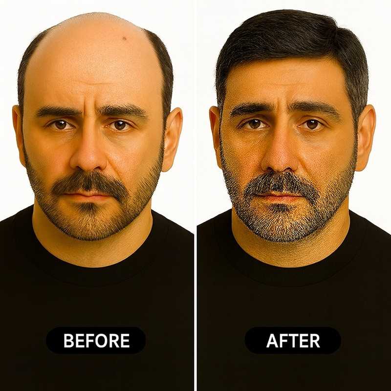 Men’s Hair System – Off Black with 20% Grey Hair (Color 1B20), French Lace Base with Poly Edge, 100% Remy Indian Human Hair