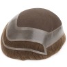 Men’s Hair System – Light Ash Brown (Color 8R), French Lace Base with Poly Edge, 100% Remy Indian Human Hair