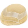 Men’s Hair System – Light Blonde (Color 22), French Lace Base with Poly Edge, 100% Remy Indian Human Hair