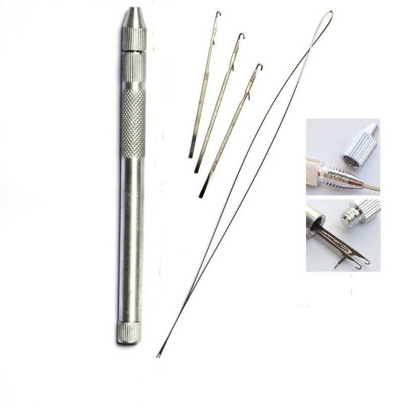 Set of Pulling Loop & Needle Applicator for Micro Ring Hair Extensions