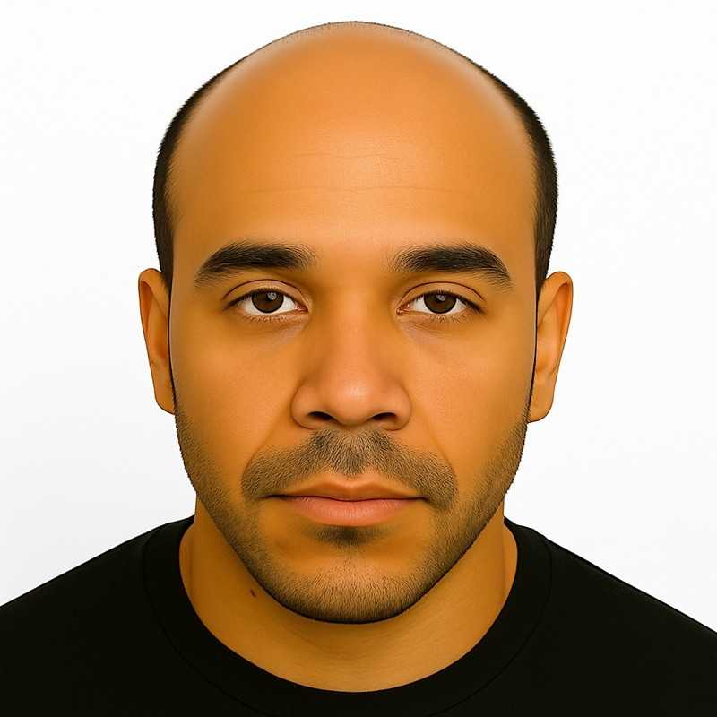 Men's Afro Curl Hair System – Jet Black (Color 1), Fine Mono with NPU and Lace Front Base, African Hair Types