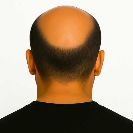 Men's Afro Curl Hair System – Black (Color 1A), Full French Lace Base, African Hair Types