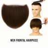 Men's Frontal Hairpiece - Dark Brown (Color 4), Receding Hairline Coverage, 100% Remy Indian Human Hair