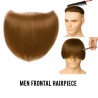 Men's Frontal Hairpiece for hairline, Color #7 (Light Medium Brown)