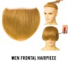 Men's Frontal Hairpiece - Dark Blonde (Color 18), Receding Hairline Coverage, 100% Remy Indian Human Hair