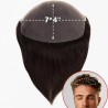 Men's 7x4 Frontal Hairpiece - Darkest Brown (Color 2), Receding Hairline Coverage, 100% Remy Indian Human Hair