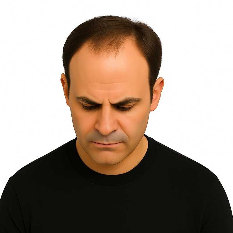 Men's 7x4 Frontal Hairpiece - Medium Brown (Color 6), Receding Hairline Coverage, 100% Remy Indian Human Hair