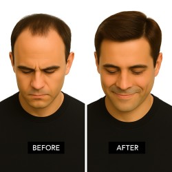 Men's 7x4 Frontal Hairpiece - Medium Brown (Color 6), Receding Hairline Coverage, 100% Remy Indian Human Hair