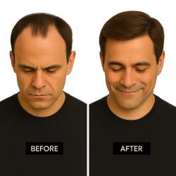 Men's 7x4 Frontal Hairpiece - Light Medium Brown (Color 7), Receding Hairline Coverage, 100% Remy Indian Human Hair