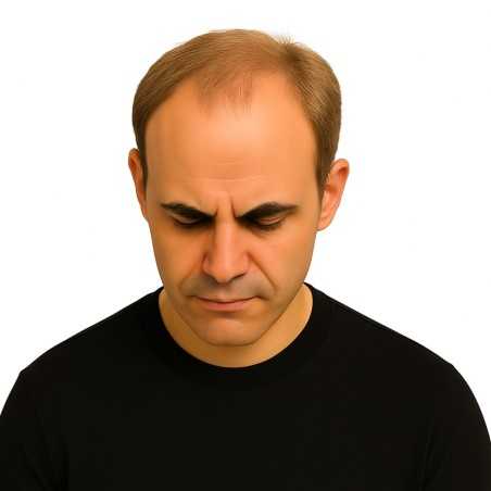 Men's 7x4 Frontal Hairpiece - Dark Blonde (Color 18), Receding Hairline Coverage, 100% Remy Indian Human Hair