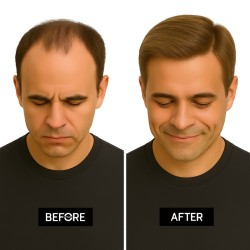 Men's 7x4 Frontal Hairpiece - Dark Blonde (Color 18), Receding Hairline Coverage, 100% Remy Indian Human Hair