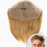 Men's 7x4 Frontal Hairpiece - Dark Blonde (Color 18), Receding Hairline Coverage, 100% Remy Indian Human Hair
