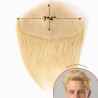 Men's 7x4 Frontal Hairpiece - Light Blonde (Color 22), Receding Hairline Coverage, 100% Remy Indian Human Hair